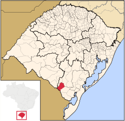 Localização de Pedras Altas no Rio Grande do Sul