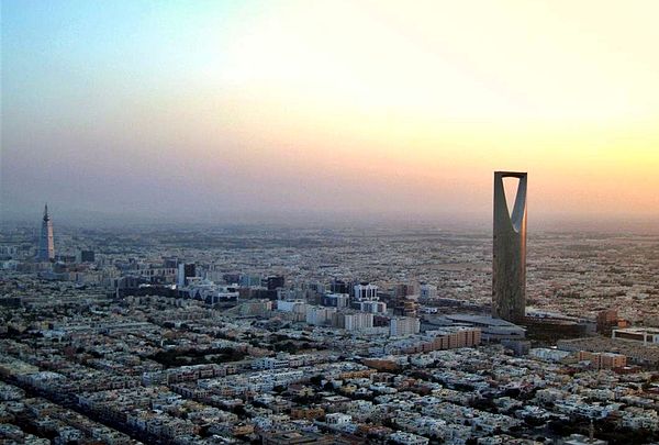 The Kingdom Centre in Riyadh, Saudi Arabia