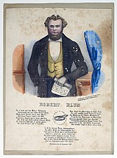 Porträt Robert Blums mit Gedicht, datiert vom 15. November 1848 (Quelle: Wikimedia)