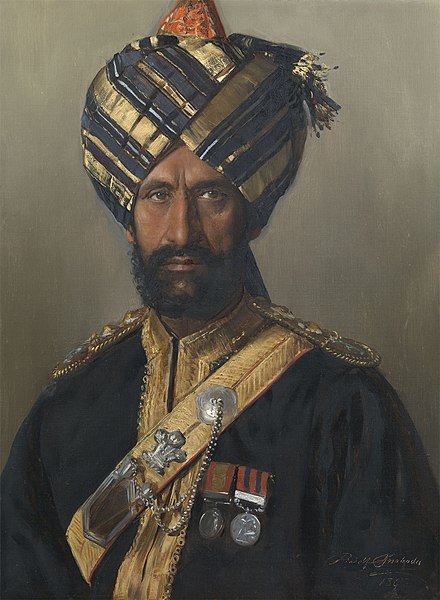 File:Rudolf Swoboda (1859-1914) - Ressaidar and Woordie-Major Ahmad Khan, Bahadur and Khan Sahib, 11th Bengal Lancers - RCIN 403813 - Royal Collection.jpg