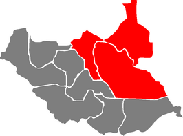 Kaart van Greater Upper Nile