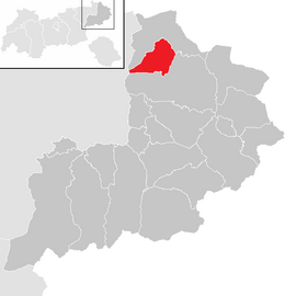 Poloha obce Schwendt v okrese Kitzbühel (klikacia mapa)