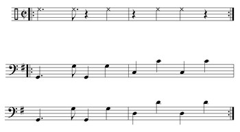 Top: clave; bottom: soukous bass line. Play (help*info) Seben bass.tif