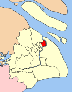Location of Yangpu District in the municipality Shanghai administrative Yangpu.svg