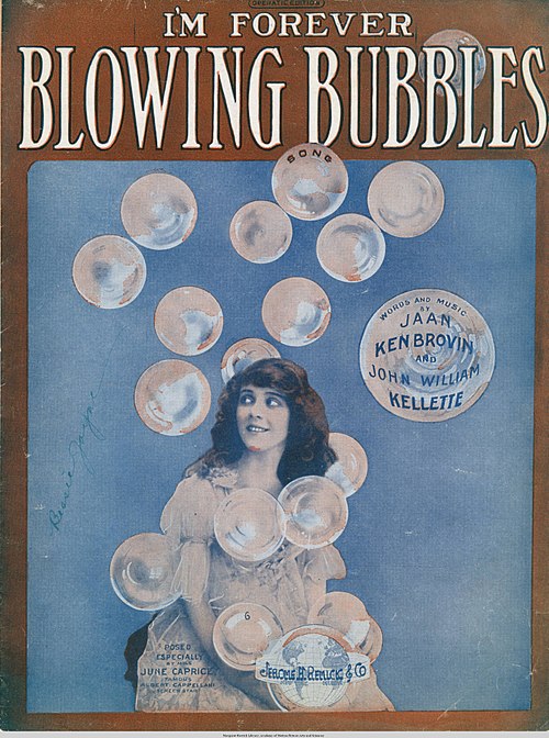 Sheet music cover featuring June Caprice