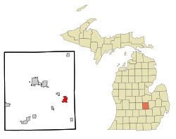 Location of Durand, Michigan