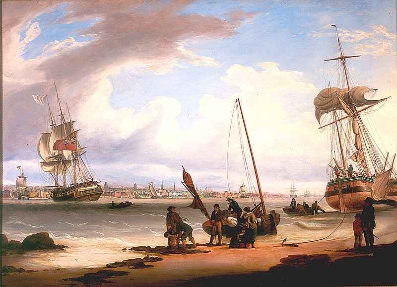 File:Shipping in Liverpool Harbour, by Robert Salmon.jpg