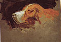 সুইমিং ছবির দুই-ধারবিশিষ্ট স্কেচ থেকে, কার্ডকোর্ড তৈলচিত্র, 10½ × 14½ in (27 × 37 cm), ১৮৮৪