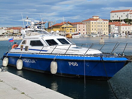 Slovenian patrol boat P-66 in Piran.
