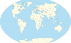 Location of Slovakia in the world