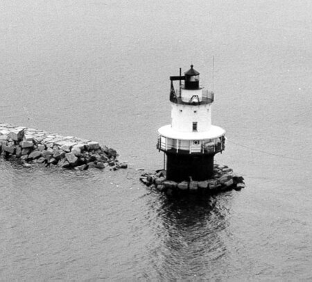 Spring Point Ledge Light breakwater under construction (1951)