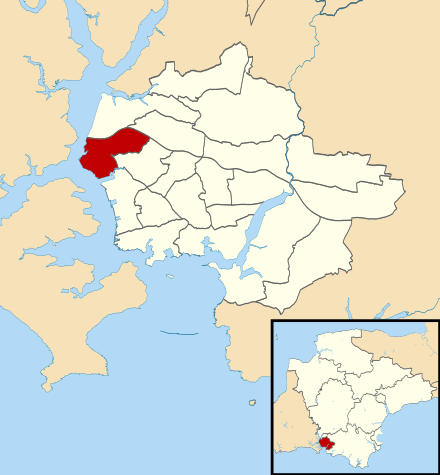 Location of St Budeax ward