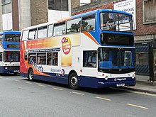 A Frequento branded Stagecoach in Hull Alexander ALX400 bodied Dennis Trident in July 2006 Stagecoach in Hull Frequento 2006-07-10.JPG