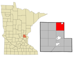 Location of the township of Stanchfield within Isanti County, Minnesota