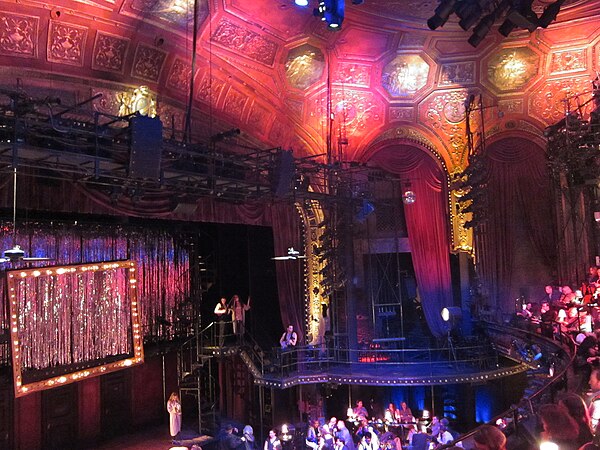 Interior of the theater during the production of the musical Cabaret