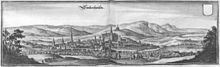 Sondershausen, Kupferstich aus der Topographia Germaniae von 1650