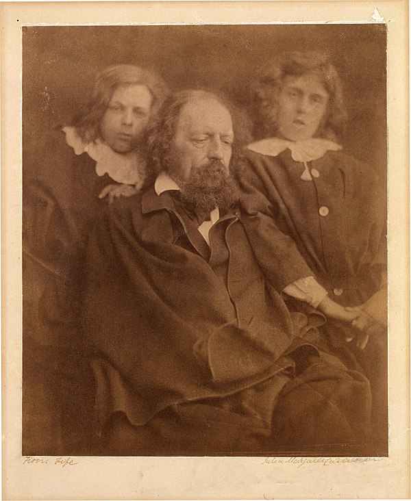 Alfred, Lord Tennyson, and his sons Hallam (left) and Lionel.