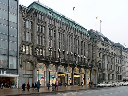 The Alsterhaus, one of the best-known upscale department stores in Germany