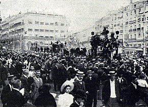 Funeral for slain bystanders, the day after the attack The Madrid Outrage- The Victims' Funeral.jpg