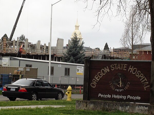 Hospital campus during construction in 2011