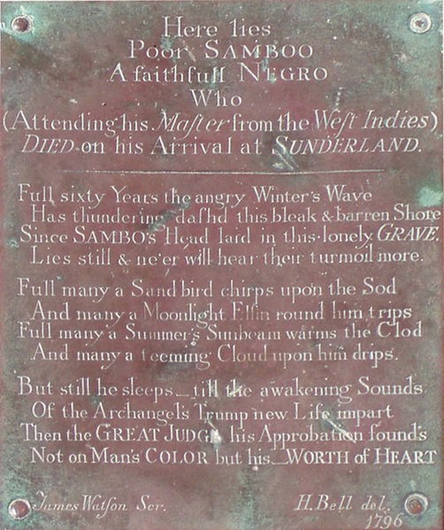 File:The Plaque on Sambo's Grave - geograph.org.uk - 960904.jpg