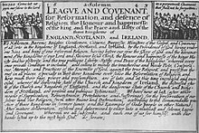 The 1643 Solemn League and Covenant between England and Scotland The Solemn League And Covenant.jpg