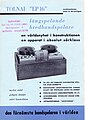 Tolnai "LP 16" Long Playing recorder. Long playing tape recorder, a world first in design, apparatus of absolute world class. (1954-1959)