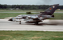 A German Navy Tornado 43+65 landing at NAS Oceana in 1989 Tornado MFG1 landing RAF Mildenhall 1984.JPEG