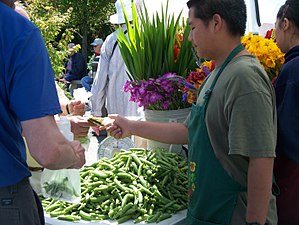 Transaction at a Farmers' Market.JPG