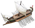 ローマ海軍の艦船の再現模型