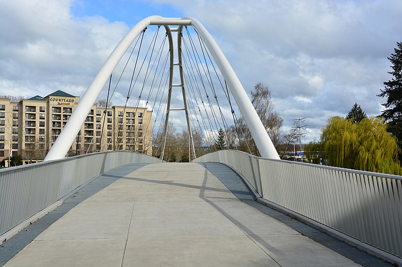 File:Tukwila Urban Center Pedestrian Bridge over the Green River, from the west 01.jpg