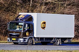 UPS MAN TGL truck in Denmark