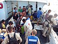 US Navy 071105-N-0000X-010 Members of a U.S. Navy rescue and assistance team provide humanitarian and medical assistance to the crew of the Taiwanese-flagged fishing trawler Ching Fong Hwa.jpg
