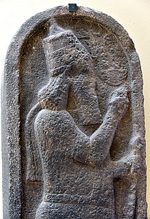 Sargon on a stele