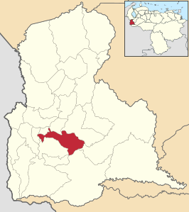 Locatie van de gemeente in Táchira