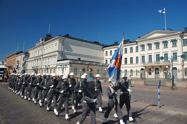 The Guard Jaeger Regiment is a Finnish Army unit that provides a guard of honour for the President of Finland.