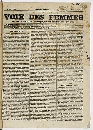 <i>La Voix des Femmes</i> (France, 1848) French feminist newspaper and organization