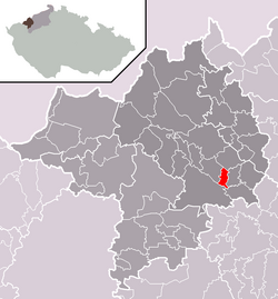 Location in Chomutov District