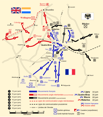 waterloo belgique carte Bataille de Waterloo — Wikipédia