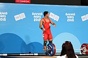 Deutsch: Gewichtheben bei den Olympischen Jugendspielen 2018; Tag 2, 10. Oktober 2018; Jungen 62 kg English: Weightlifting at the 2018 Summer Youth Olympics at 8 October 2018 – Boys' 62 kg