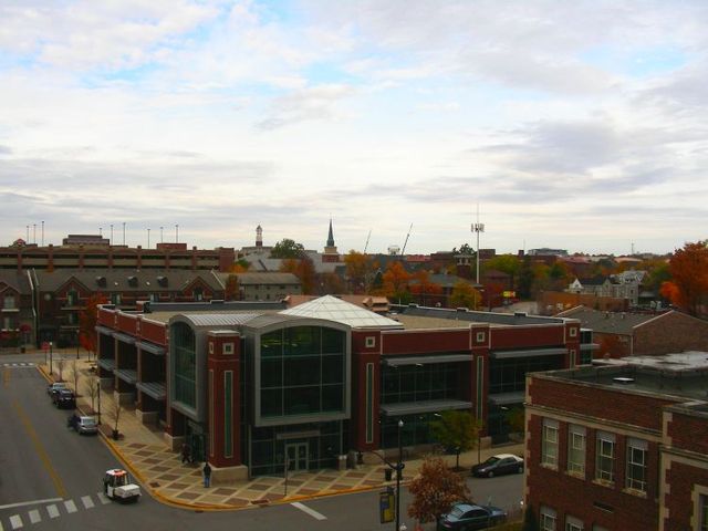 Image: West Lafayette, Indiana Public Library and urban spread, Autumn