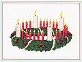 Advent wreath designed by Johann Hinrich Wichern 1839