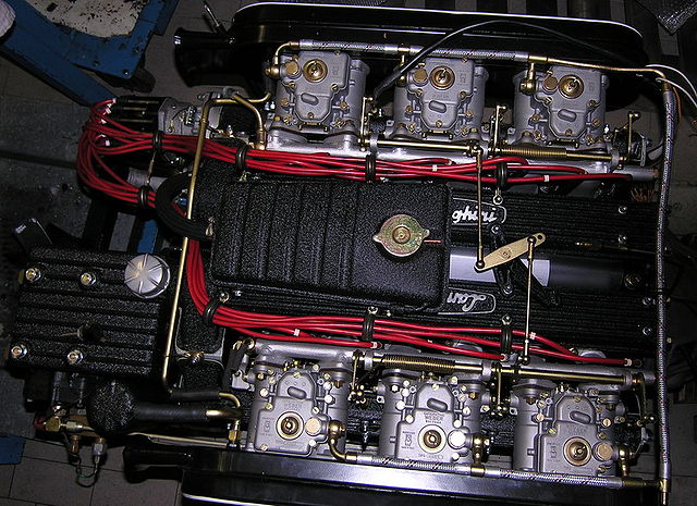 An early Lamborghini V12 engine used in the Espada and Jarama