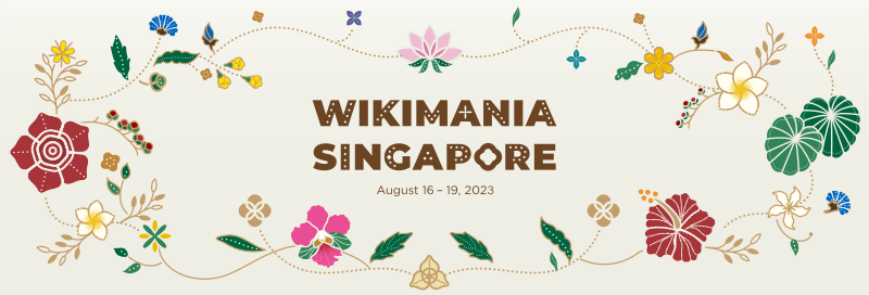 Wikimania 2023 Singapore Header logo.svg