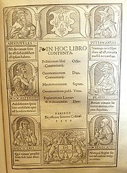 Граница титульного листа гравюры на дереве, напечатанная Симоном де Колинесом в 1526 году.