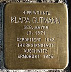 Worms Stolperstein Kämmererstraße 48 Klara Gutmann.jpg