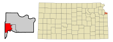 Wyandotte County Kansas Incorporated and Unincorporated areas Bonner Springs Highlighted.svg