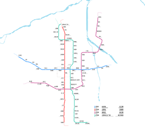 Harta sistemului de metrou Xi'an 2018.png