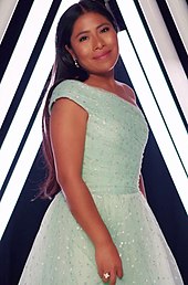 Actress Yalitza Aparicio, daughter of a Mixtec father and Triqui mother. Yalitza Aparicio Oscars 2019.jpg