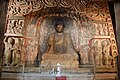 English: One od Budda satues in Yungang Grottoes, Datong, China